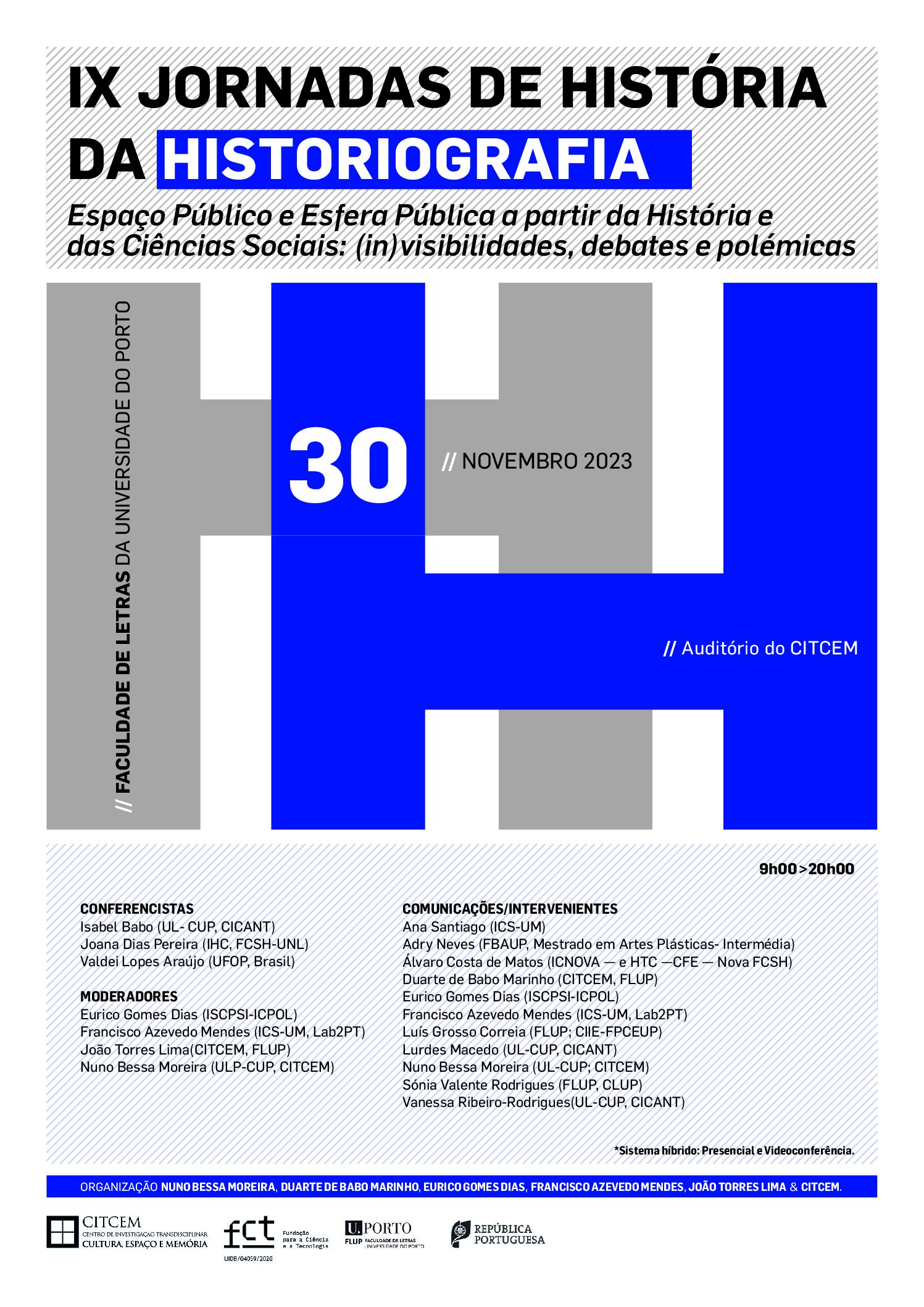 cartaz 9as Jornadas HH FLUP, 2023
